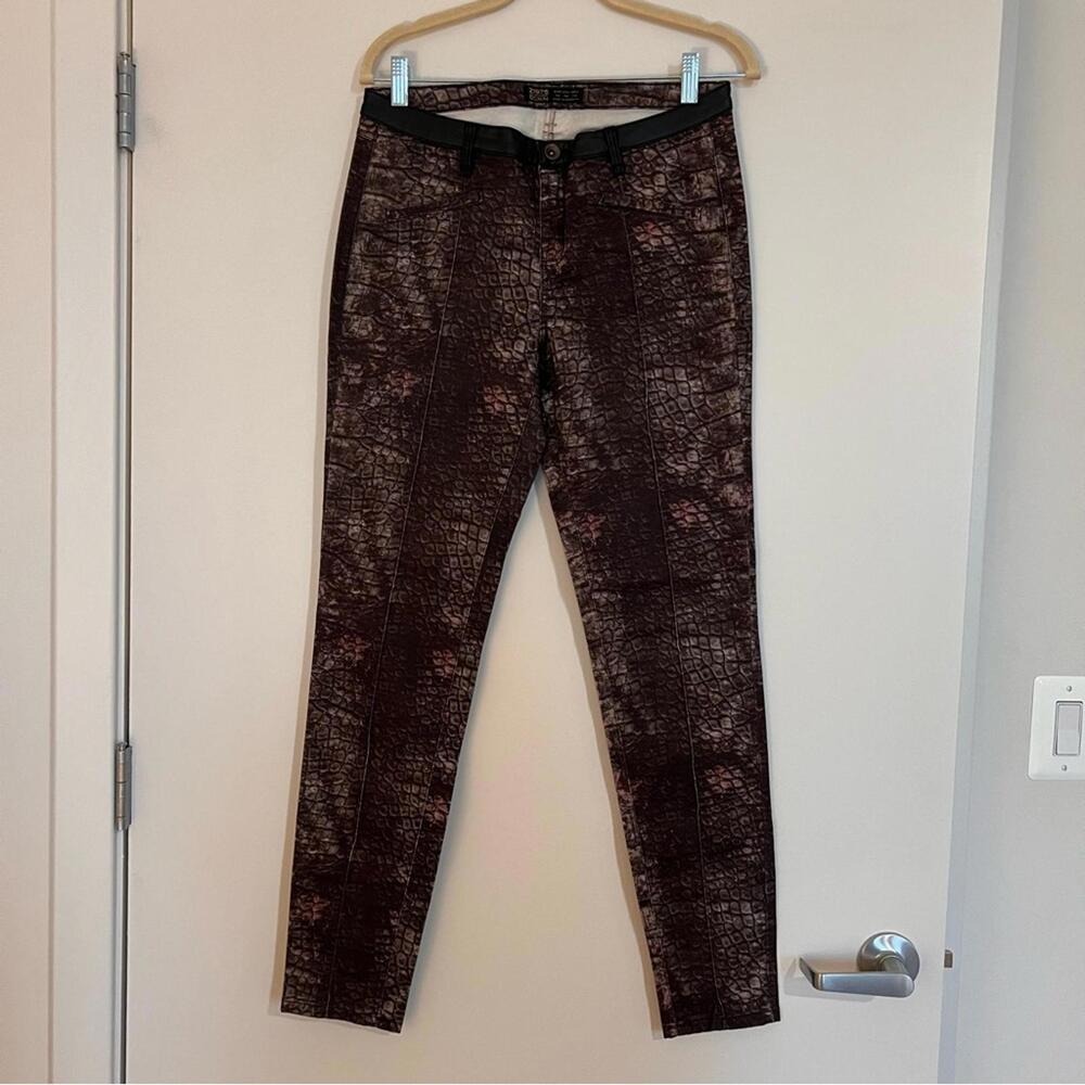 Zara Brown Patterned Dress Pants